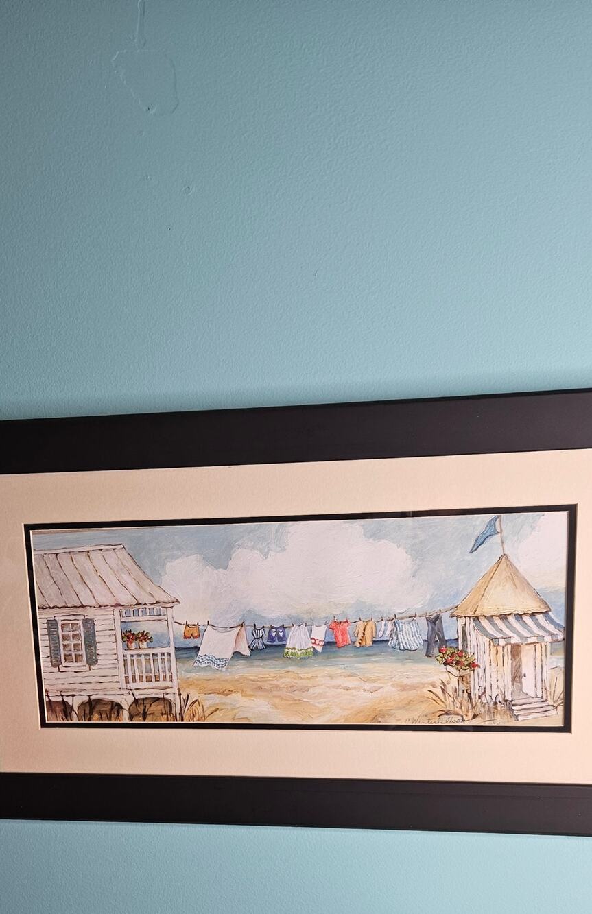 C Winterle Olson Watercolor Beach Painting